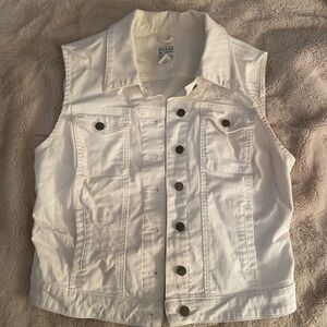 GUESS White Denim Vest